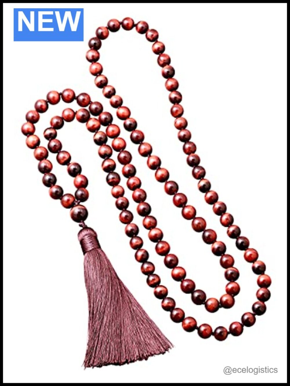 108 Mala Beads 8mm Wrap Bracelet Necklace Healing Gemstone Prayer